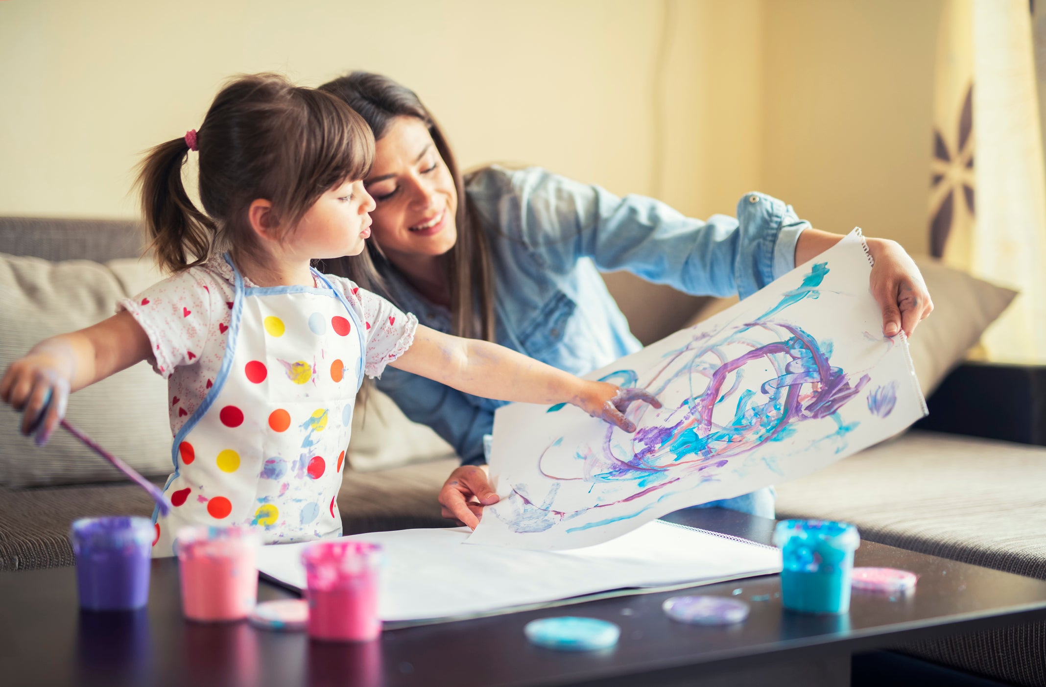 Finger painting for young children