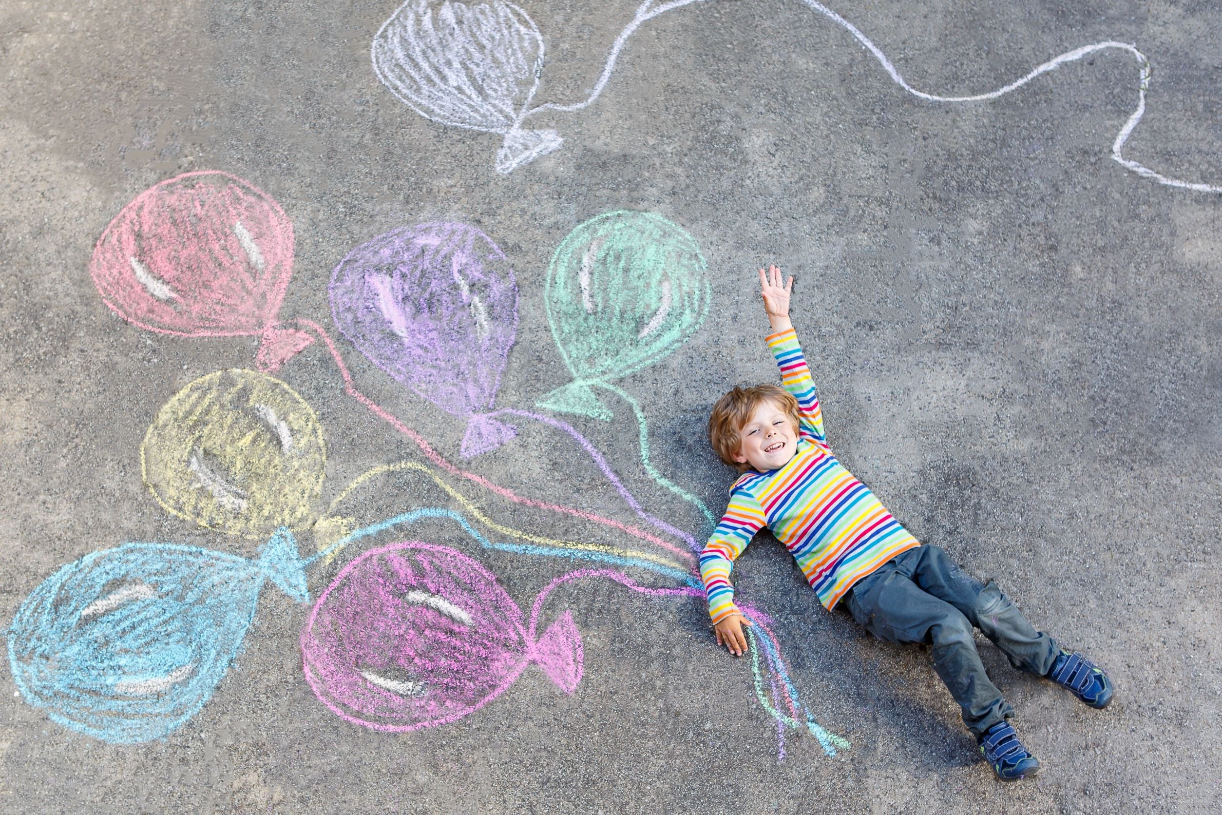 How to Learn and Relax with Chalk Art - The Adventurous Child