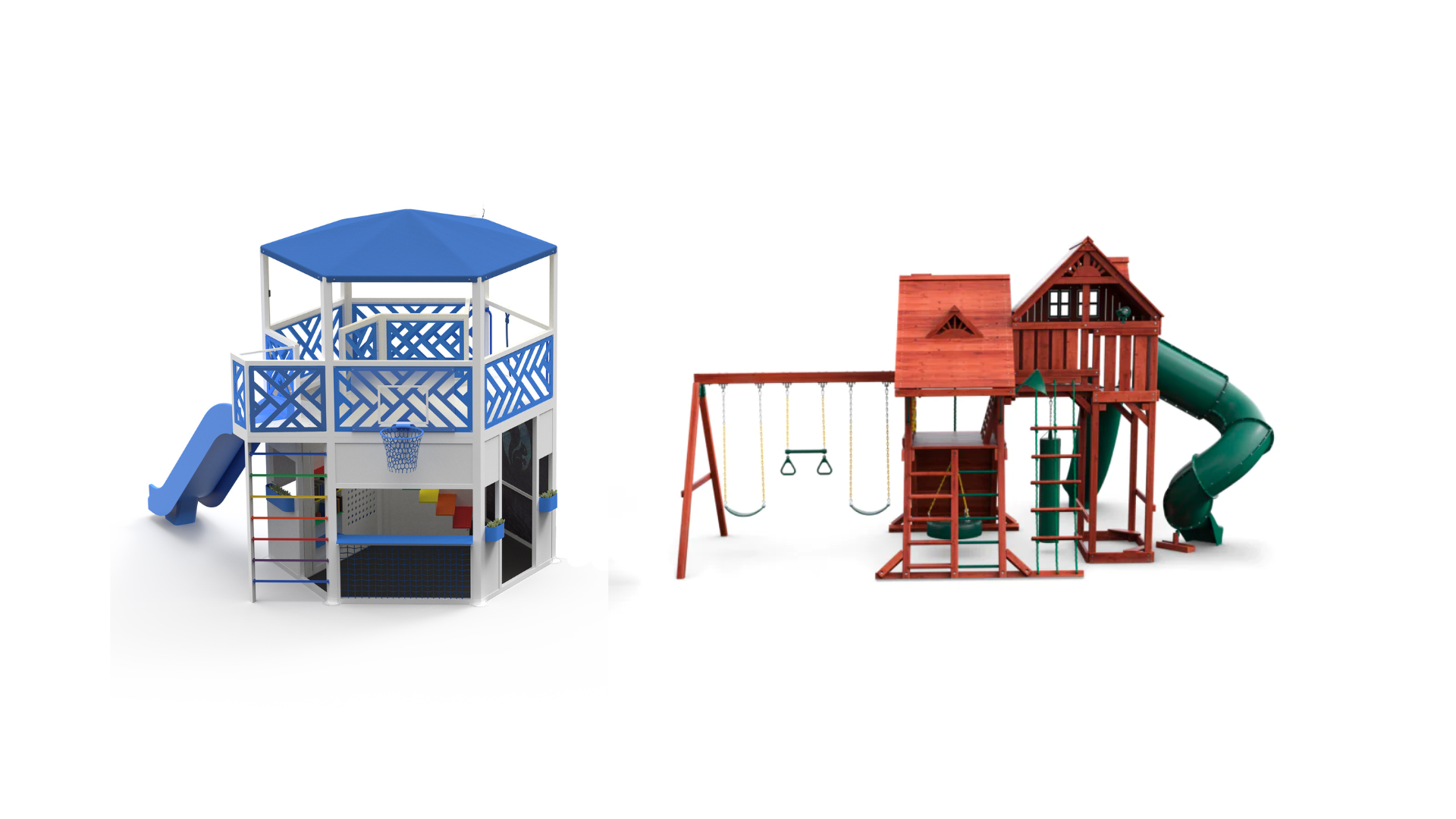 Image of the blue squirrel playhouse