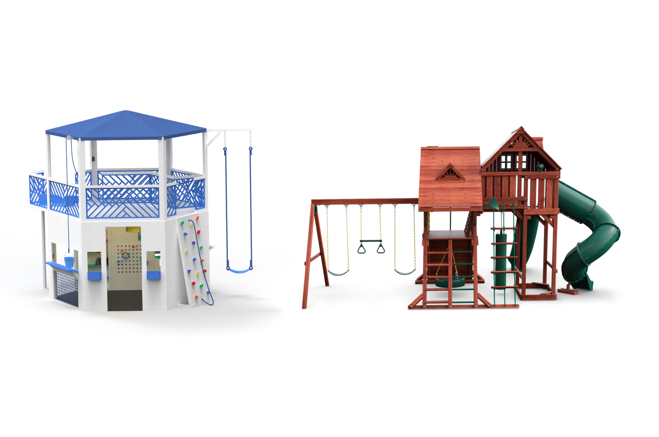 Image of the blue squirrel playhouse
